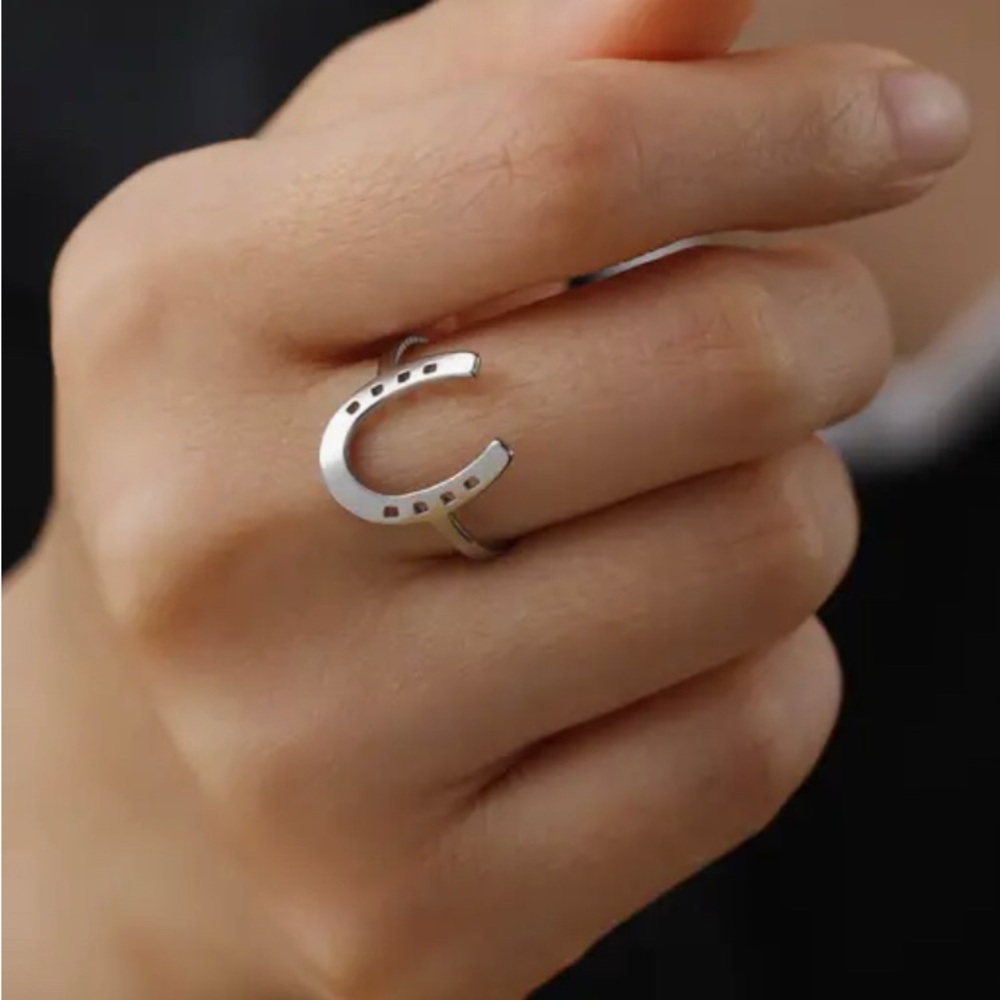 Stainless Steel Simple Western Horseshoe Ring NWT - available in multiple sizes - Picture 2 of 3